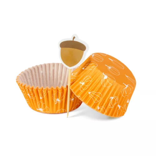 Bewello Muffin papír szett - pálcikákkal - 24 + 24 db (59048B)