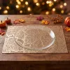 Bewello Tányéralátét - levélmintás - PVC - 45 x 30 cm - arany (59051A)