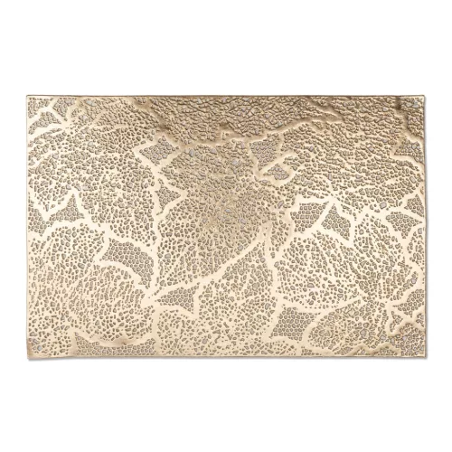 Bewello Tányéralátét - levélmintás - PVC - 45 x 30 cm - arany (59051A)