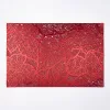 Bewello Tányéralátét - levélmintás - PVC - 45 x 30 cm - piros (59051C)