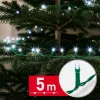 Phenom Fényfüzér - 5 m - hidegfehér - 100 LED - 100-240V - 6W - zöld kábel (59766C)