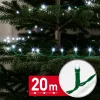 Phenom Fényfüzér - 20 m - hidegfehér - 400 LED - 100-240V - 6W - zöld kábel (59768C)