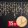 Phenom Fényfüzér függöny - 15 m - melegfehér - 600 LED - 100-240V - 6W - átlátszó kábel (59770W)
