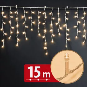   Phenom Fényfüzér függöny - 15 m - melegfehér - 600 LED - 100-240V - 6W - átlátszó kábel (59770W)