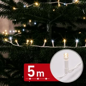  Phenom Fényfüzér - 5 m - 200 melegfehér  és  50 hidegfehér LED - 100-240V - 6W - fehér kábel (59773)