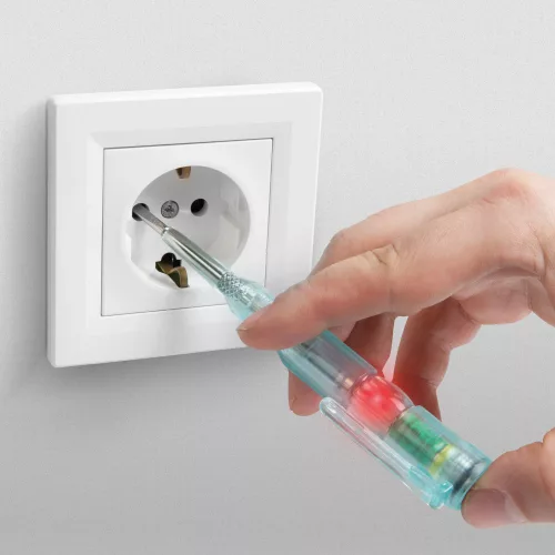 Maxwell-Digital Fázisceruza - érintésmentes funkcióval - piros LED-del - 70 - 250 V AC - elemes (25821)