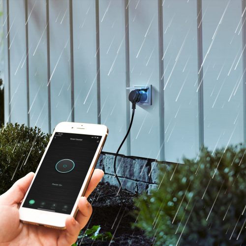 Smart Wi-Fi-s, kültéri konnektor dugalj - IPX4 - Amazon Alexa, Google Home, Siri, IFTTT (55380)