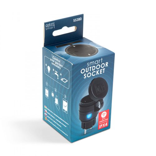 Smart Wi-Fi-s, kültéri konnektor dugalj - IPX4 - Amazon Alexa, Google Home, Siri, IFTTT (55380)