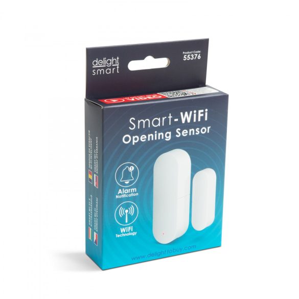 Delight Smart Wi-Fi-s nyitásérzékelő - 2 x AAA - öntapadós (55376)