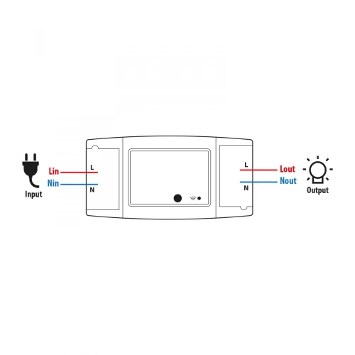 Delight Smart Wi-Fi-s rejtett kapcsoló - 90-250V, 16A - Amazon Alexa, Google Home, IFTTT kompatibilitás (55375)