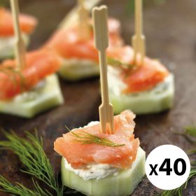 Bambusz falatka pálcika - 9 cm - 40 db / csomag (56261)