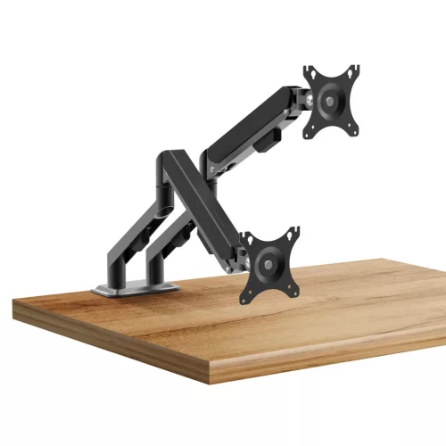 Delight Monitor és TV tartókonzol - dupla karos, teleszkópos - asztallapra rögzíthető - 62 cm, 30" (39684)