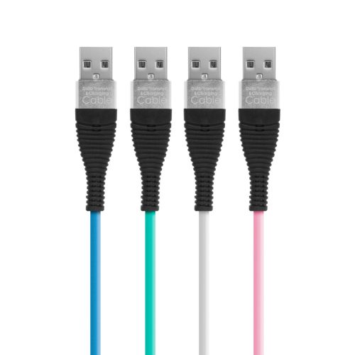 Delight Adatkábel - microUSB  Szilikon bevonat 4 szín - 1 m (55439)