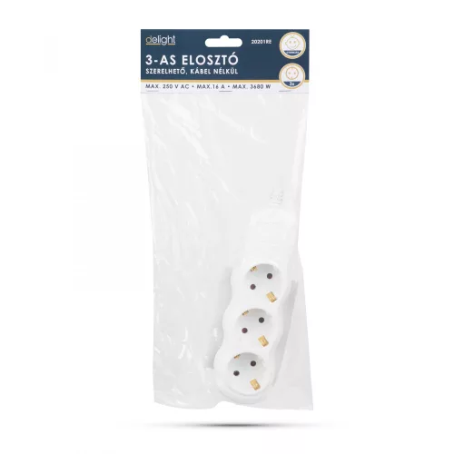 Delight Elosztó 3-as - szerelhető, kábel nélkül (20201RE)