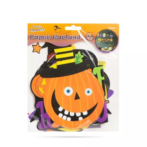 Halloween-i papír girland - többféle motívummal - 3,5 m (58169)