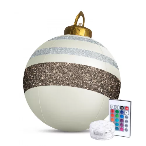 Family Felfújható RGB LED-es óriás karácsonyi gömb - 60 cm (58740A)
