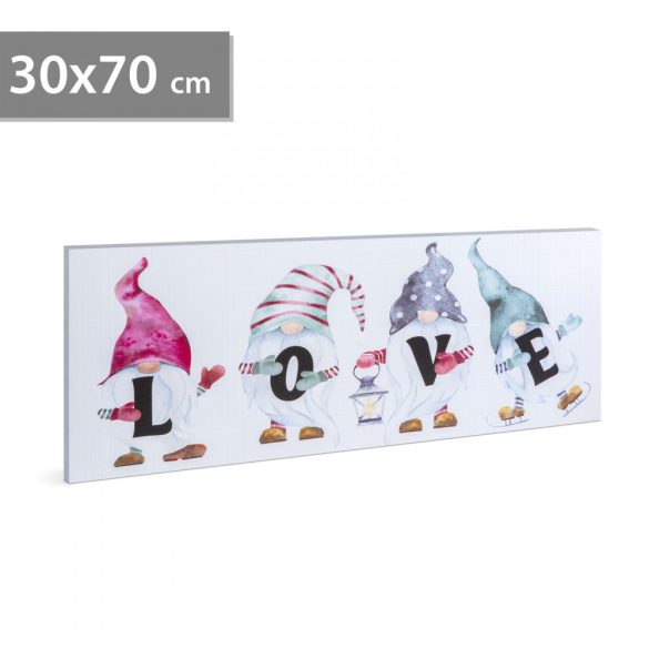 Family LED-es fali hangulatkép - LOVE -  2 x AA, 70 x 30 cm (58477)
