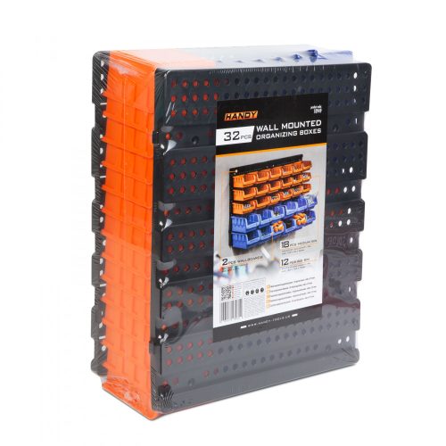Handy Fali rendszerező dobozok - 30 műanyag doboz - 640 x 375 x 175 mm (10949)