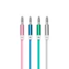 Delight AUX audiókábel -  3,5 mm-es sztereó audio-jackkábel szövet bevonat 4 szín - 1 m (55437)