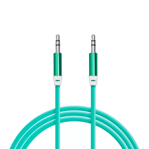 Delight AUX audiókábel -  3,5 mm-es sztereó audio-jackkábel szövet bevonat 4 szín - 1 m (55437)