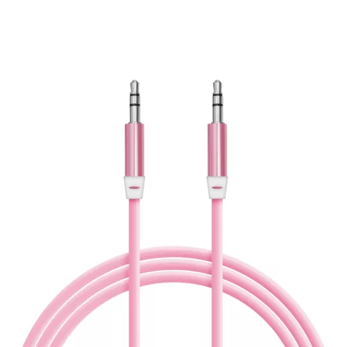 Delight AUX audiókábel -  3,5 mm-es sztereó audio-jackkábel szövet bevonat 4 szín - 1 m (55437)