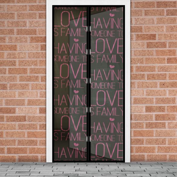Garden of Eden Szúnyogháló függöny ajtóra -mágneses- 100 x 210 cm - LOVE (11398M)