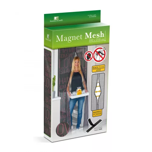 Garden of Eden Szúnyogháló függöny ajtóra -mágneses- 100 x 210 cm - LOVE (11398M)