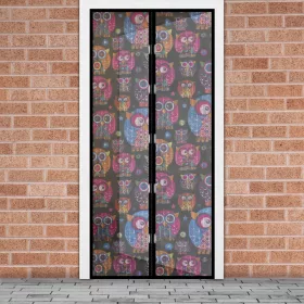   Garden of Eden Szúnyogháló függöny ajtóra mágneses 100 x 210 cm baglyos (11398E)