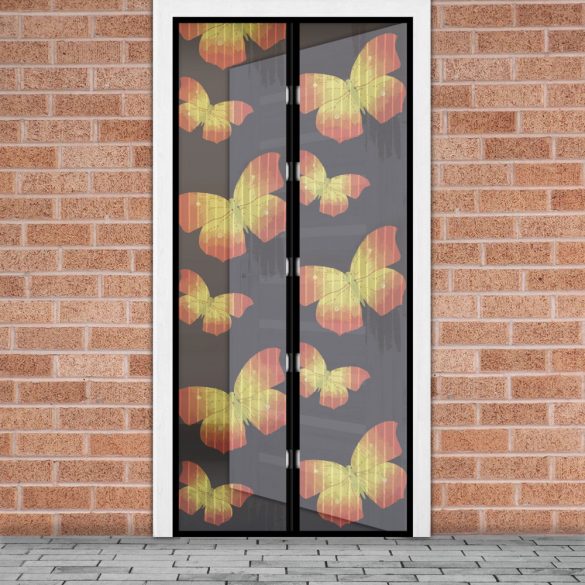 Garden of Eden Szúnyogháló függöny ajtóra mágneses 100 x 210 cm pillangós (11398C)