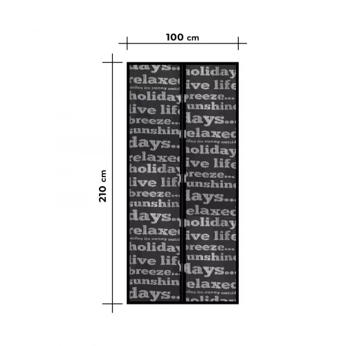 Garden of Eden Szúnyogháló függöny ajtóra mágneses 100 x 210 cm feliratos (11398B)