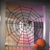 Plüss pókháló - halloween-i dekoráció - 200 cm - fekete (58102)