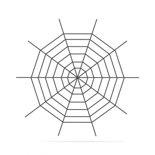Plüss pókháló - halloween-i dekoráció - 200 cm - fekete (58102)
