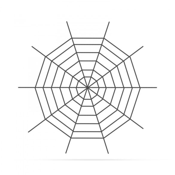 Plüss pókháló - halloween-i dekoráció - 200 cm - fekete (58102)