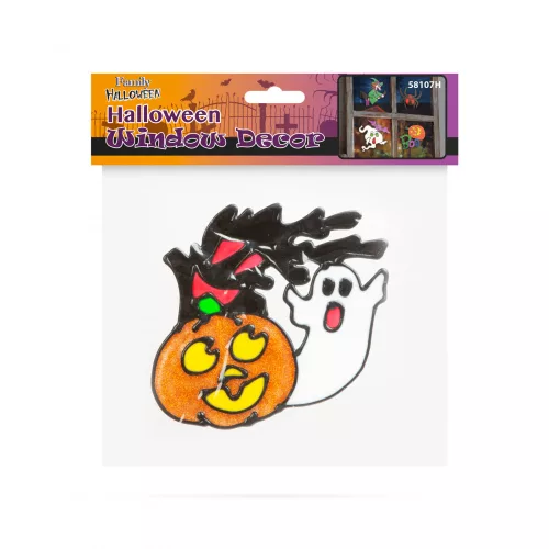 Halloween-i ablakdekor - tök és szellem (58107H)