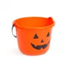 Halloween-i műanyag vödör - tök mintás - 20 x 15 cm (58115)