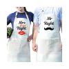 Konyhai kötény - "Mr. Right" felirattal - 80 x 70 cm - 200 gsm (DA00282A)