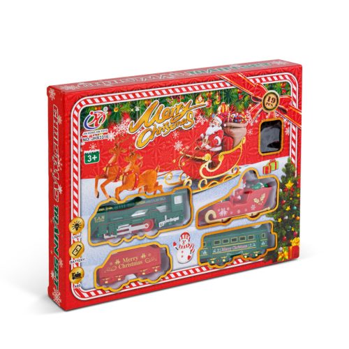 Karácsonyi kisvasút - világít - elemes - 3 féle pálya (DA00350)