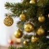 Karácsonyfadísz szett - 100 db gömb + csúcsdísz - arany (EDO-3082)