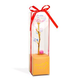   LED-es világító művirág dekoráció - rózsa - fehér (DA01199)