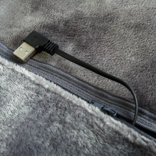 Fűthető USB -s takaró -  150 x 80 cm - 40 - 52°C - szürke (DA01204)
