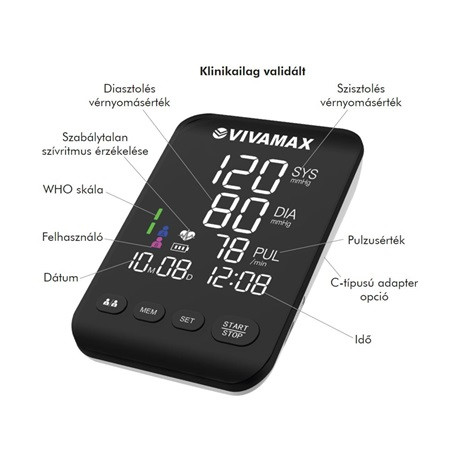 Vivamax U81CH vérnyomásmérő felkaros