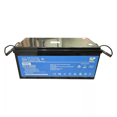 RP 25,2V 100Ah lítium vasfoszfát (LiFePo4) akkumulátor / bluetooth, kemping, hajó, hobby