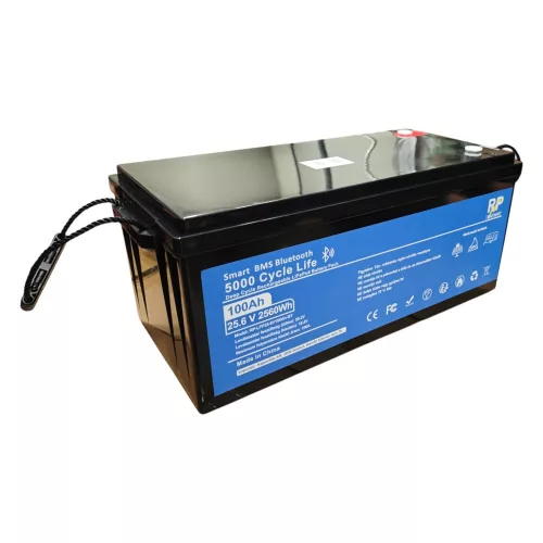 RP 25,2V 100Ah lítium vasfoszfát (LiFePo4) akkumulátor / bluetooth, kemping, hajó, hobby