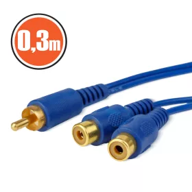   Nexus RCA kábel 1 x RCA dugó - 2 x RCA aljzat 0,3 m (20197)