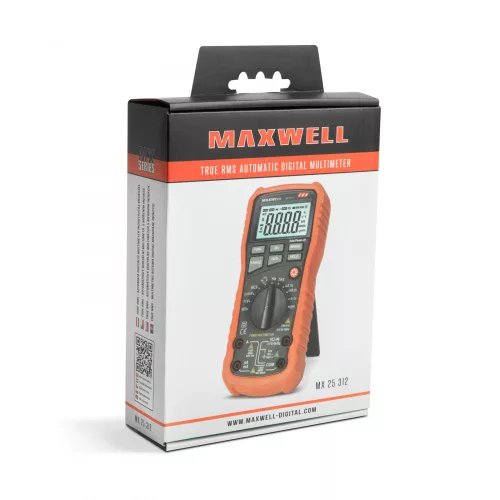 Maxwell-Digital Digitális multiméter - Automatikus méréshatárral + tranzisztor méréssel (25312)