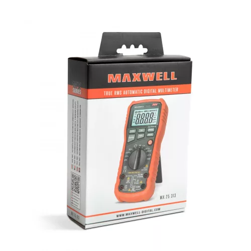 Maxwell-Digital Digitális multiméter - Automatikus méréshatárral + hőmérsékletméréssel (25313)