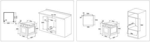 Evido BOR63A.2 beépíthető légkeveréses sütő