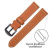 Mybandz 22SKU4548 elegáns bőróraszíj / barna - fekete csattal / 22mm