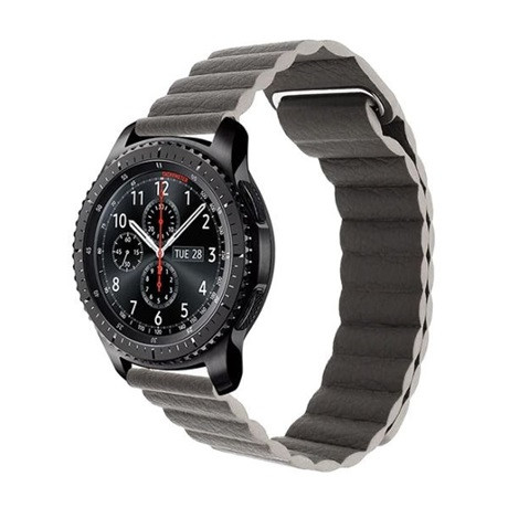 Mybandz 22SKU5003 mágneses loop bőróraszíj /szürke/ 22mm