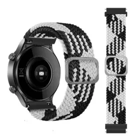   Mybandz 20SKU4106 állítható elasztikus szövet óraszíj /fekete-fehér/ 20mm